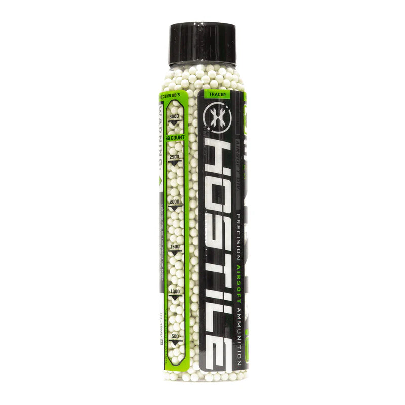 Hostile Tracer 0.25g BB's - 3600ct - Green