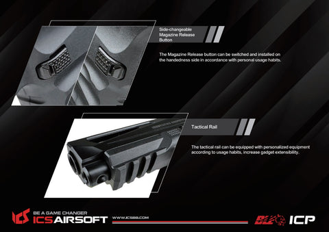 ICS BLE ICP Optics Ready Full Auto GBB Pistol