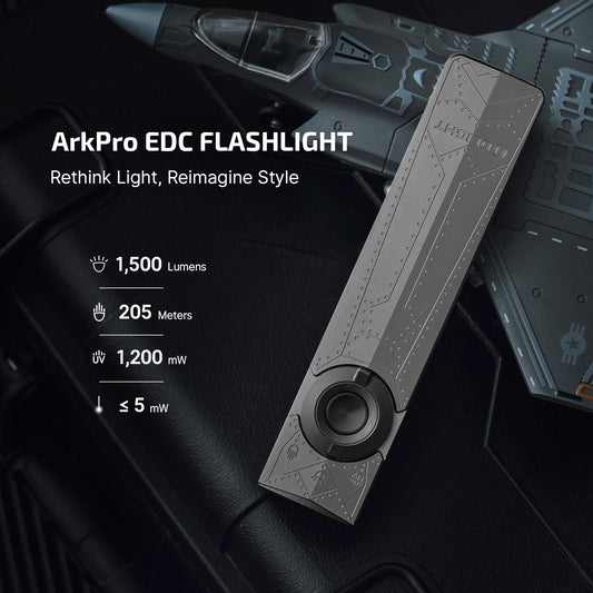 Olight ArkPro Series – Flat Unibody EDC Flashlight with Multi-Light Sources (Phantom Squadron)