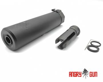 Angry Gun SOCOM 556 抑制器带 QD 消焰器(全标记)黑色