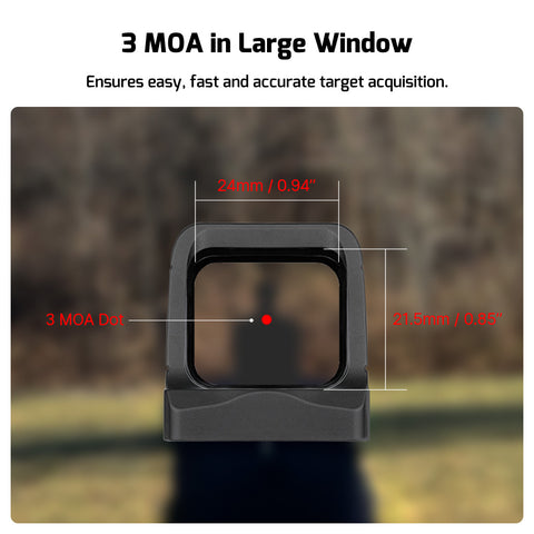 Olight Osight 3 MOA Dot Sight with Magnetic Charing Cover (Rechargeable)