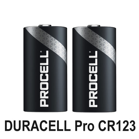 Duracel Procell CR123A 3V Lithium Batteries (PAIR)