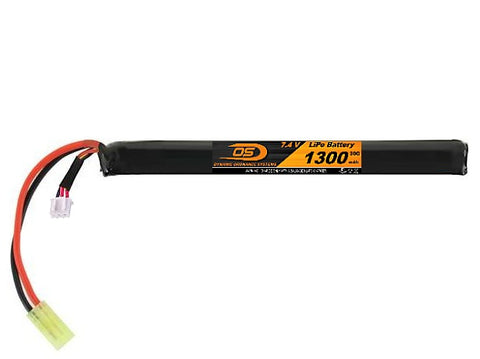 7.4V 1300mA (30C) LiPO Long Stick Battery