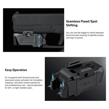 Olight PL X 1200 Lumens Dual Beams Tactical Rail Mounted Light (Rerchargeable)