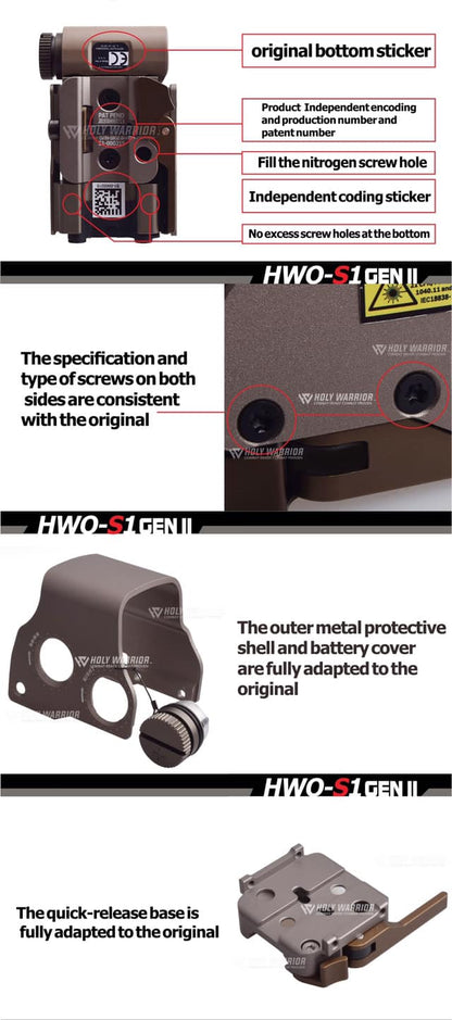 Holy Warrior HWO S1  EXPS3 Red Dot Sight