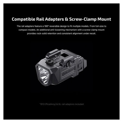 Olight PL X 1200 Lumens Dual Beams Tactical Rail Mounted Light (Rerchargeable)