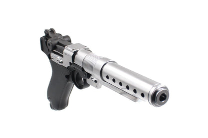 AW Custom Built Luger P08 Star War Style 6 Inch Muzzle Device GBB Airsoft Pistol