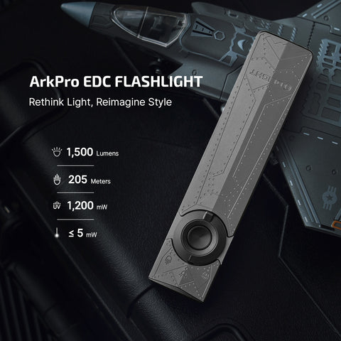 Olight ArkPro Series – Flat Unibody EDC Flashlight with Multi-Light Sources (Phantom Squadron)