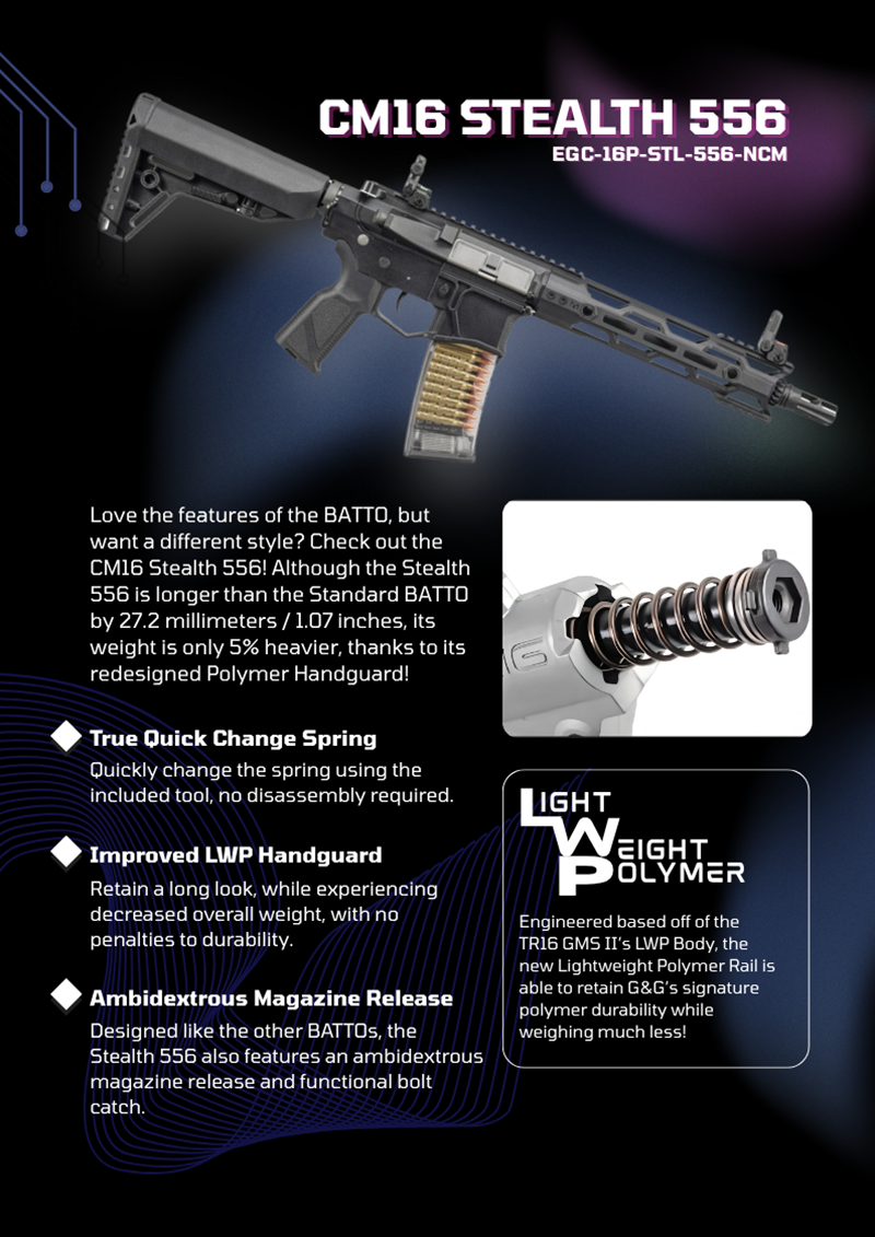 G&G CM16 Batto Stealth 556 AEG