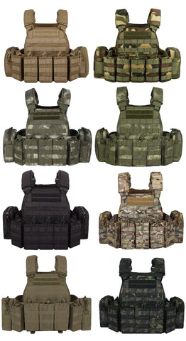 Tactical Molle Plate Carrier Vest with Pouches