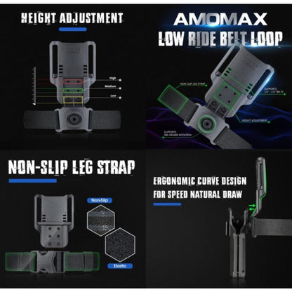 AMOMAX Mid to Low Ride Platform Black