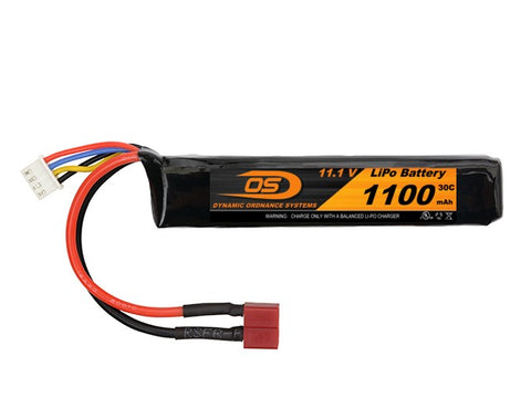 11.1V 1100mA (30C) LiPO Short Stick Battery WITH DEANS PLUG
