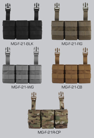 WOSport FAST 5.56 Triple Mag Pouch Front Panel (Medium)