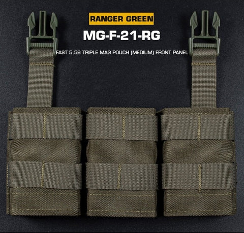 WOSport FAST 5.56 Triple Mag Pouch Front Panel (Medium)