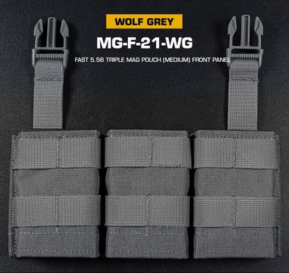WOSport FAST 5.56 Triple Mag Pouch Front Panel (Medium)