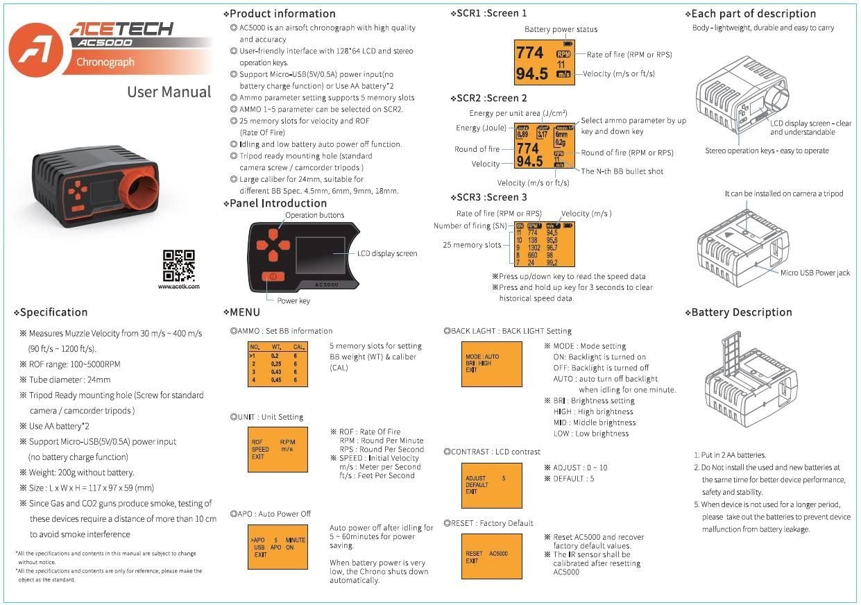 Acetech AC5000 计时码表