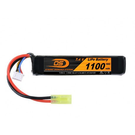 7.4V 1100mA (30C) LiPO Short Stick Battery