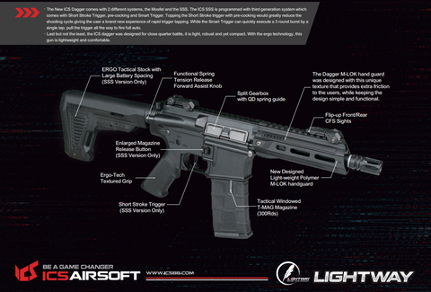 ICS Lightway Dagger S3 BK