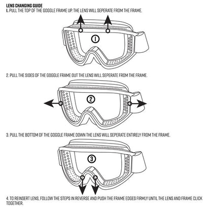 Valken Tango Thermal Goggles with 3 lenses and prescription insert and pouch